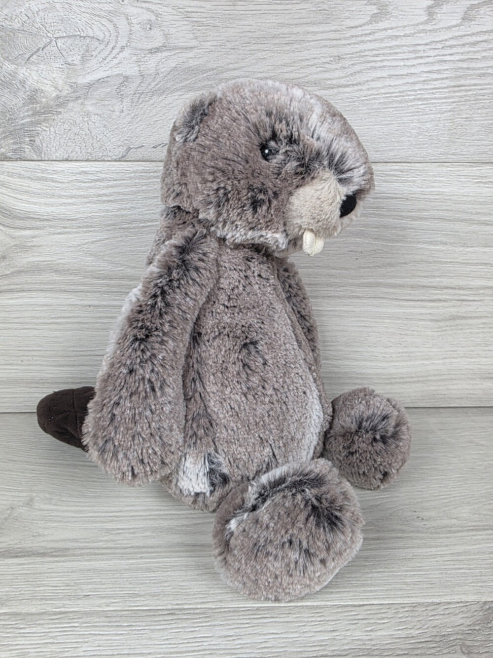 Jellycat Bashful Beaver Plush Stuffed Animal Brown Tail 8" SU66